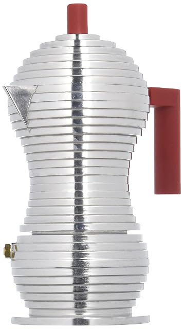 Moka Alessi Pulcina in alluminio per piano cottura